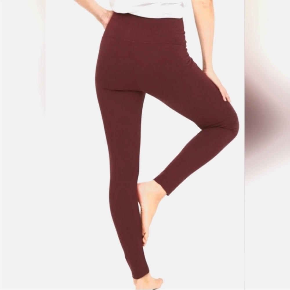 Aerie Offline Women’s Maroon OG High Rise Cotton Blend Leggings Size S